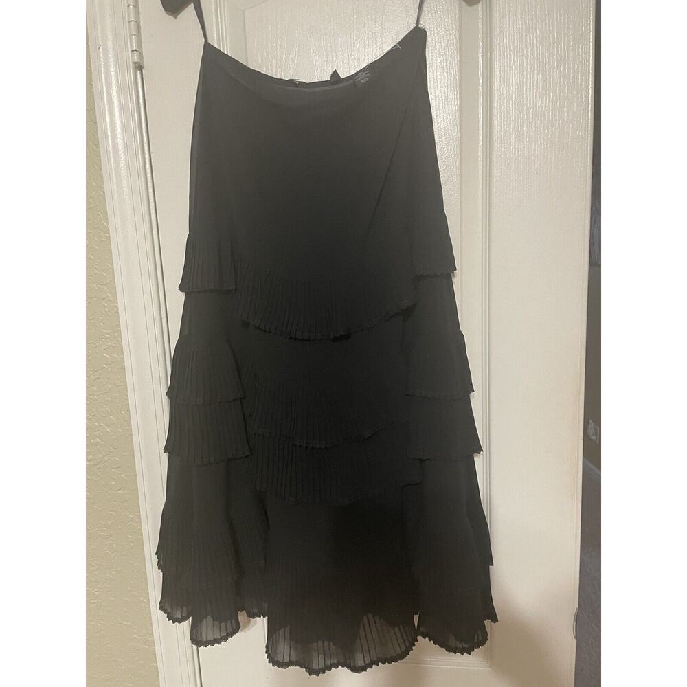 EXPRESS Sz 4 Black Women's Ladies Ruffle Skirt. Dressy.